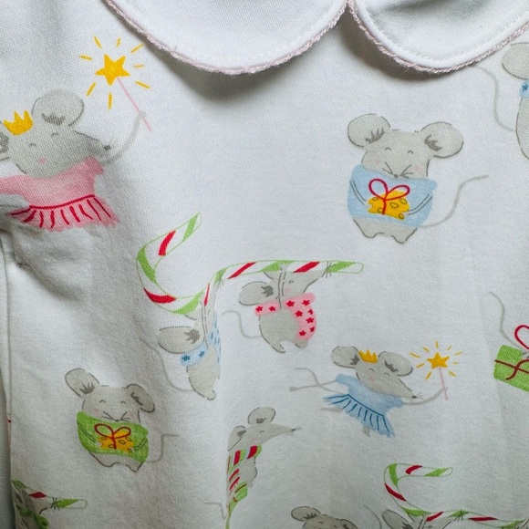 Nantucket Kids Girls Christmas Mice Candy Canes Play Dress Size 2T - Picture 4 of 5